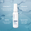 Moisyn™ Oral Mist key ingredients: ChitoTek™ moisture barrier, glycerol, xylitol for saliva production, and spearmint flavor